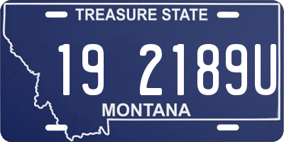 MT license plate 192189U