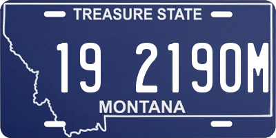 MT license plate 192190M