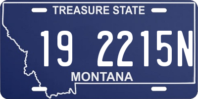 MT license plate 192215N