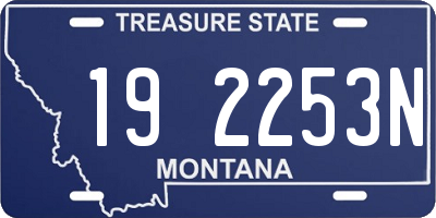 MT license plate 192253N