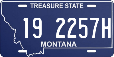 MT license plate 192257H