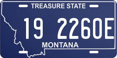 MT license plate 192260E