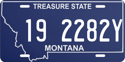 MT license plate 192282Y