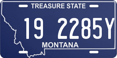 MT license plate 192285Y