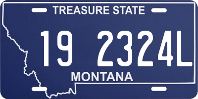 MT license plate 192324L
