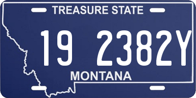 MT license plate 192382Y