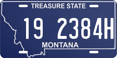 MT license plate 192384H