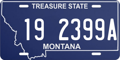 MT license plate 192399A