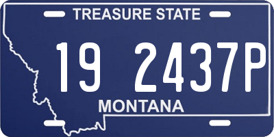 MT license plate 192437P