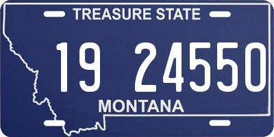 MT license plate 192455O