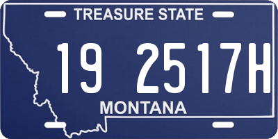 MT license plate 192517H