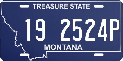 MT license plate 192524P