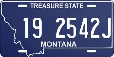 MT license plate 192542J
