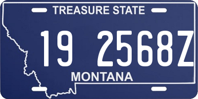 MT license plate 192568Z