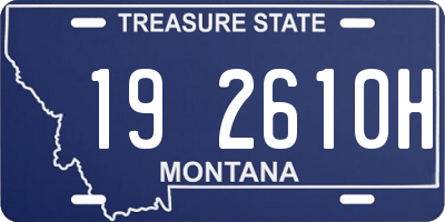MT license plate 192610H