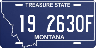 MT license plate 192630F