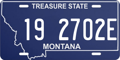 MT license plate 192702E