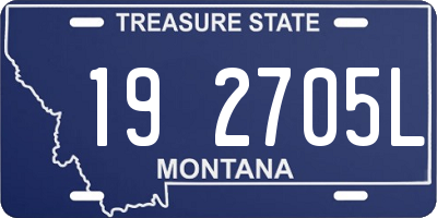 MT license plate 192705L