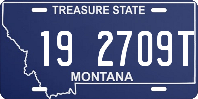 MT license plate 192709T