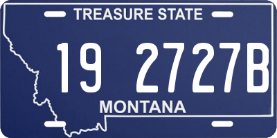 MT license plate 192727B