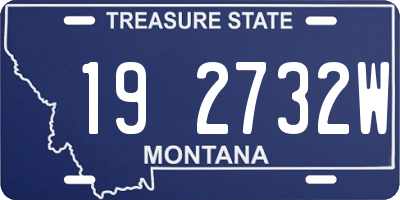MT license plate 192732W