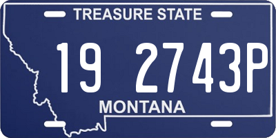 MT license plate 192743P