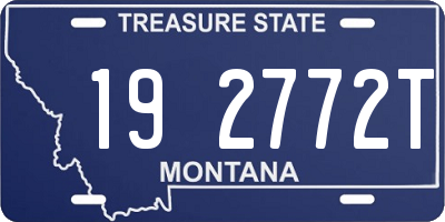 MT license plate 192772T
