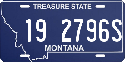 MT license plate 192796S
