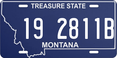 MT license plate 192811B