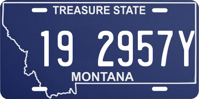 MT license plate 192957Y