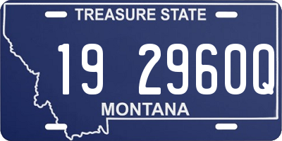 MT license plate 192960Q