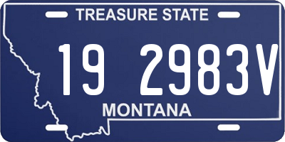 MT license plate 192983V