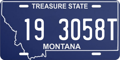 MT license plate 193058T