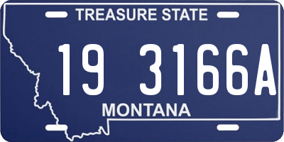 MT license plate 193166A