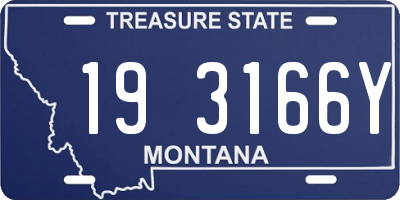 MT license plate 193166Y