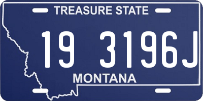 MT license plate 193196J
