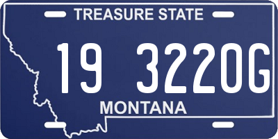 MT license plate 193220G