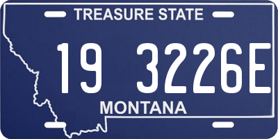 MT license plate 193226E