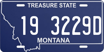 MT license plate 193229D