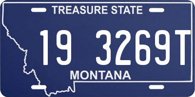 MT license plate 193269T