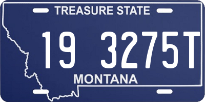 MT license plate 193275T