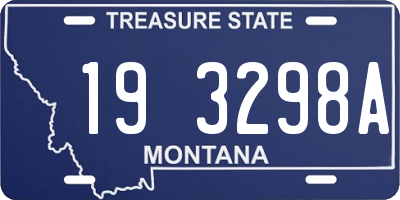 MT license plate 193298A