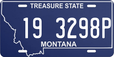 MT license plate 193298P