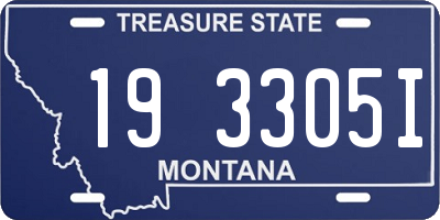 MT license plate 193305I