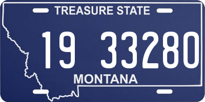 MT license plate 193328O