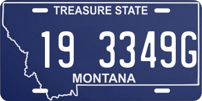 MT license plate 193349G