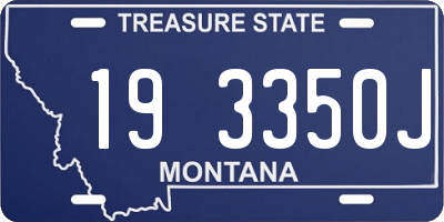 MT license plate 193350J