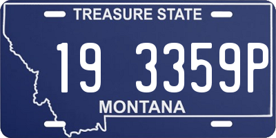 MT license plate 193359P