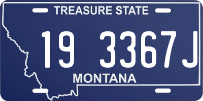 MT license plate 193367J