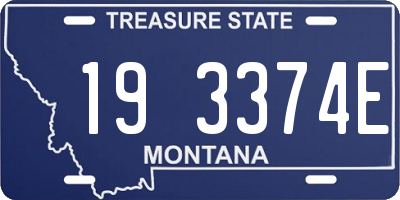MT license plate 193374E